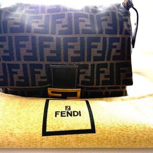 Fendi Zucca Canvas Mama Baguette Shoulder Bag